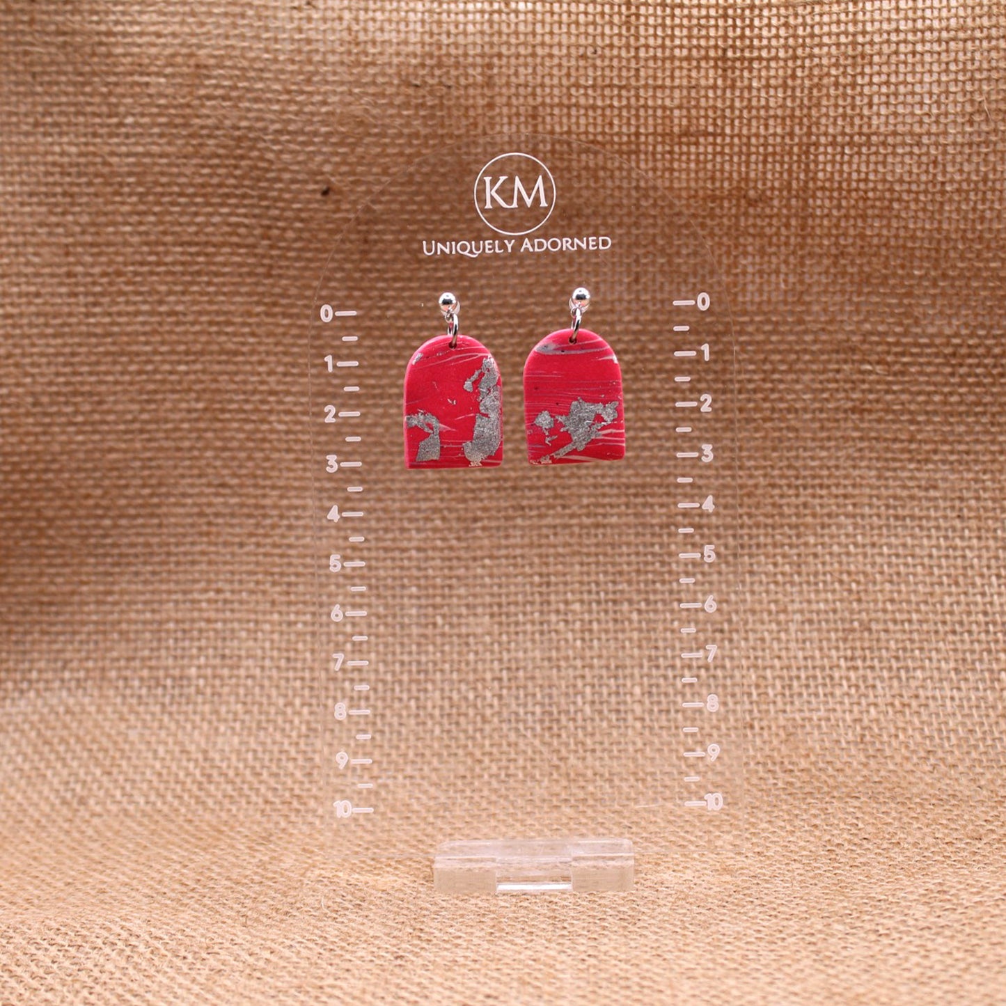 Calina Dangle - Polymer Clay earrings & Studs | Genuine leather natural pearl jewelry - km-uniquely-adorned