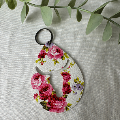 Longhorn Teardrop Pendant Keychain