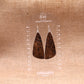 Genuine Cowhide Copper Speckled Dangle - Polymer Clay earrings & Studs | Genuine leather natural pearl jewelry - km-uniquely-adorned