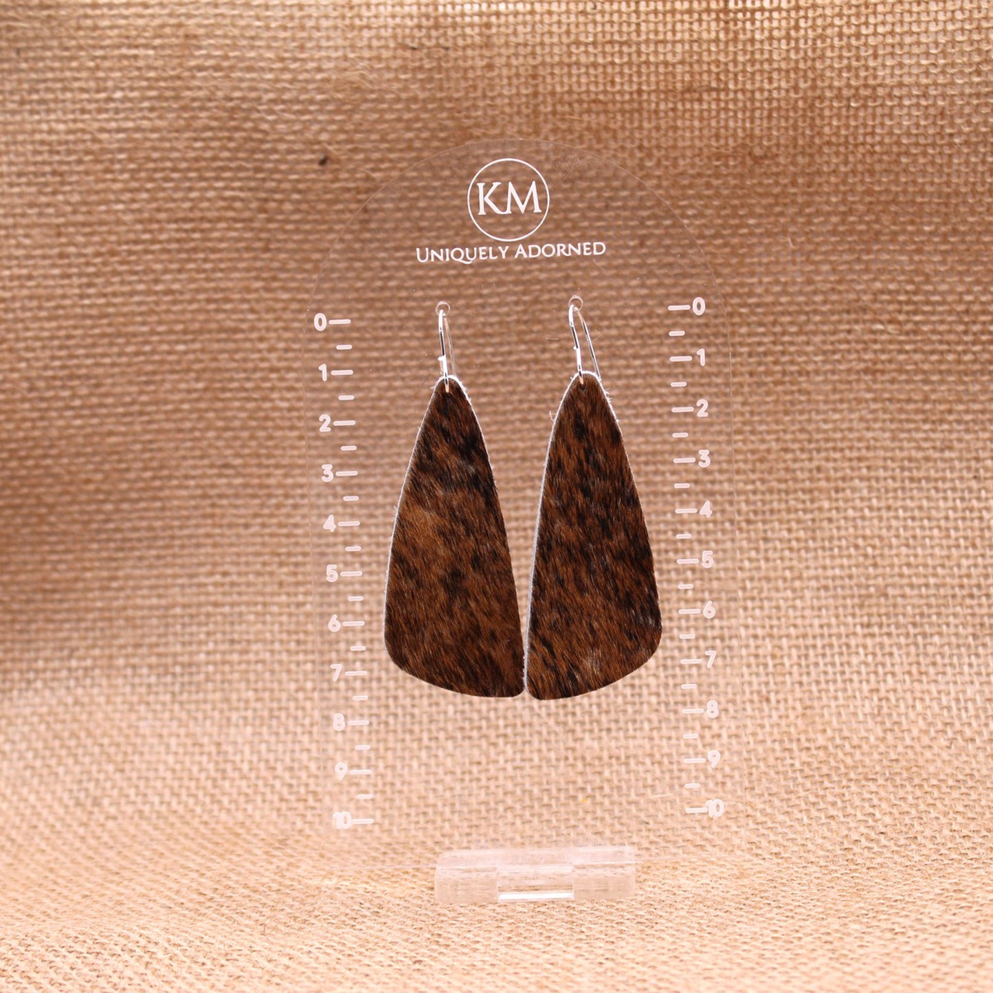 Genuine Cowhide Copper Speckled Dangle - Polymer Clay earrings & Studs | Genuine leather natural pearl jewelry - km-uniquely-adorned