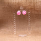 Gingham Stud - Polymer Clay earrings & Studs | Genuine leather natural pearl jewelry - km-uniquely-adorned