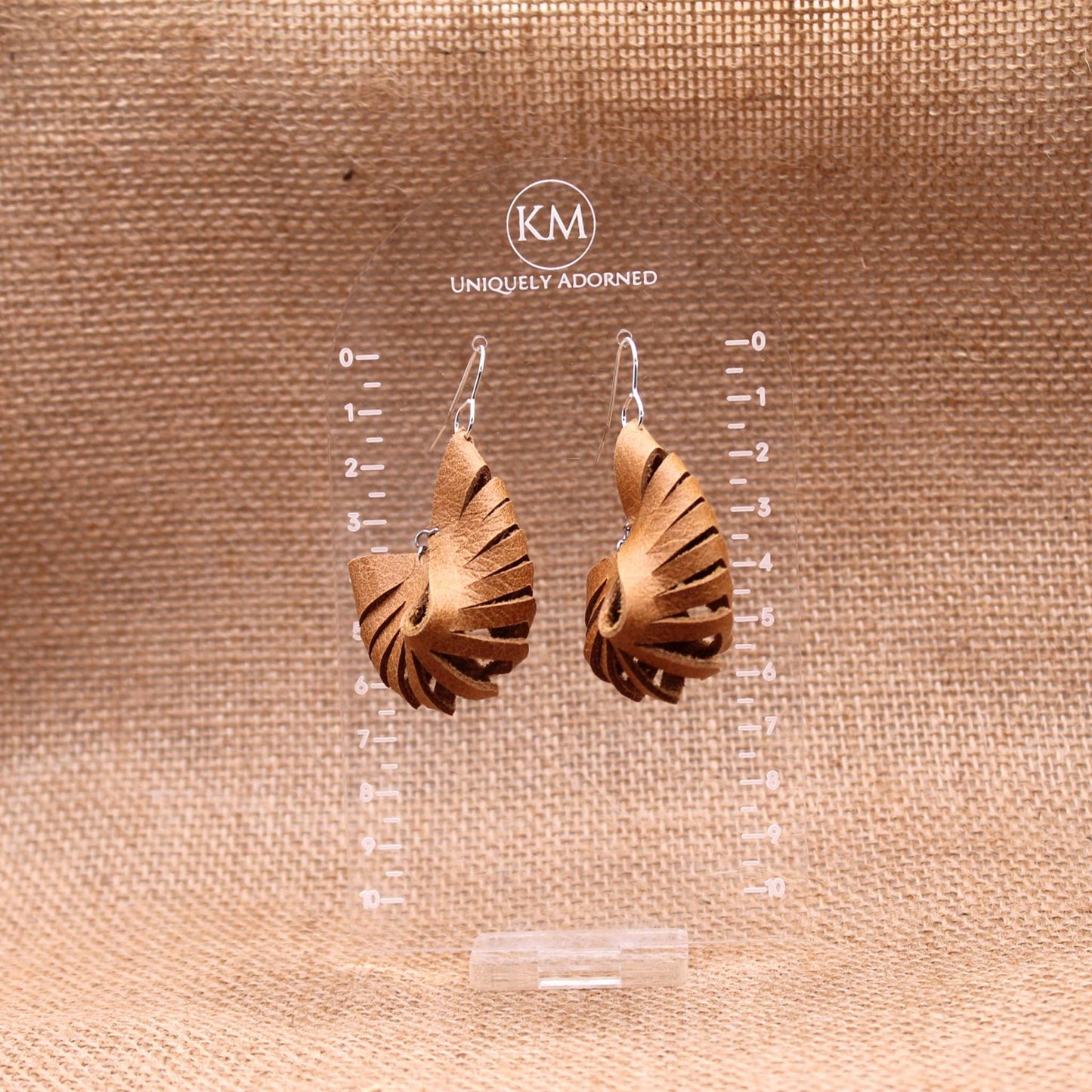 Premium Italian Leather Dangle - Polymer Clay earrings & Studs | Genuine leather natural pearl jewelry - km-uniquely-adorned