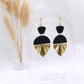 Mae Dangle - Polymer Clay earrings & Studs | Genuine leather natural pearl jewelry - km-uniquely-adorned