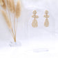 Saskia Dangle - Polymer Clay earrings & Studs | Genuine leather natural pearl jewelry - km-uniquely-adorned