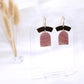 Yohana Dangle - Polymer Clay earrings & Studs | Genuine leather natural pearl jewelry - km-uniquely-adorned